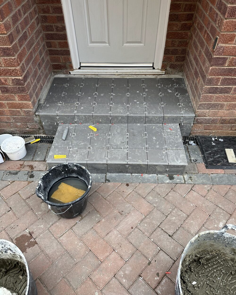 Front steps before the work