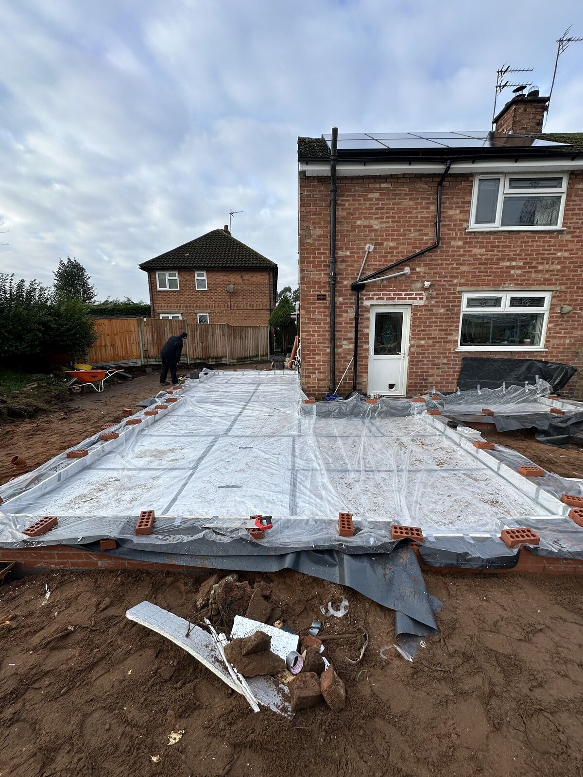 Base and insulation on a building project by Romenzo Construction